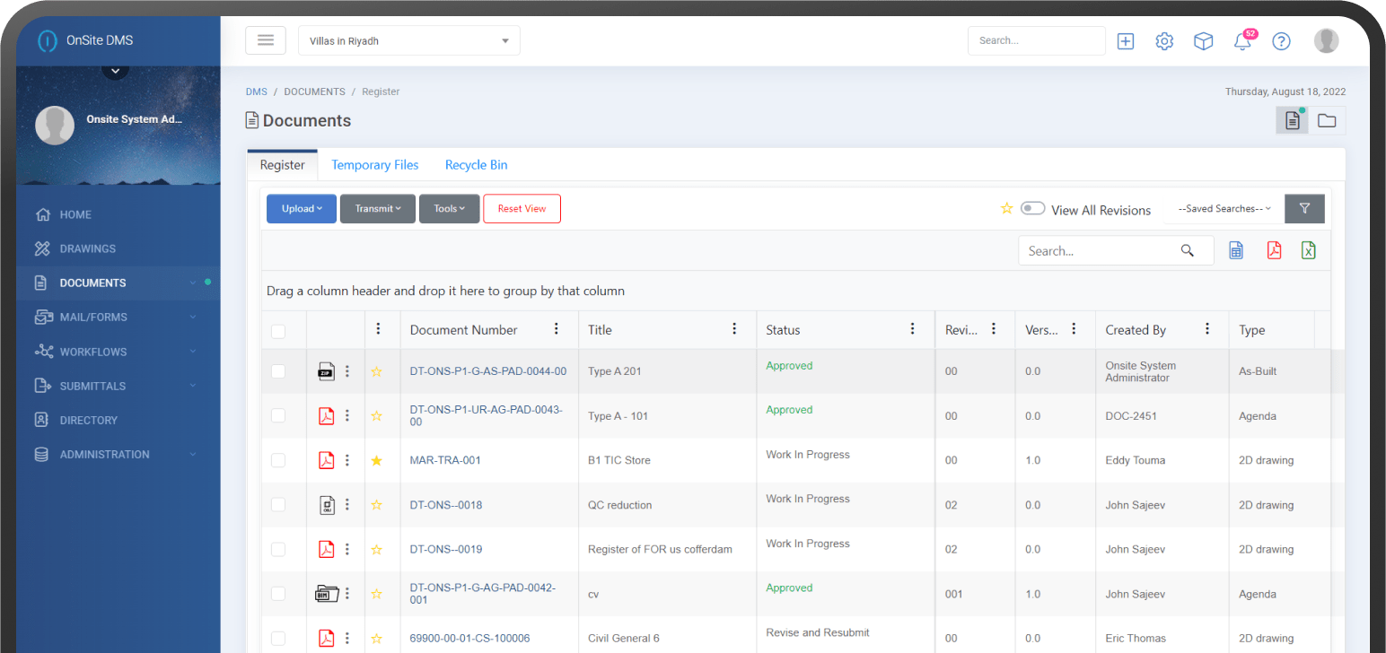 Construction Document Management System